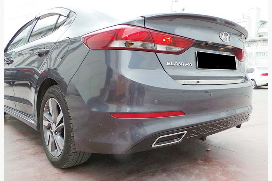 Hyundai Elantra (AD) 2015-2020 Rear Diffuser DPT V-1 (Gloss Black) Image