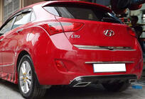 Hyundai I-30 2012-2017 Rear Diffuser DPT V-1 (Gloss Black) photo 2