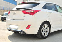 Hyundai I-30 2012-2017 Rear Diffuser DPT V-2 (Gloss Black) photo 2
