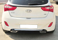 Hyundai I-30 2012-2017 Rear Diffuser DPT V-2 (Gloss Black) photo 3