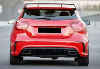 Mercedes A-class W176 2012-2018 Rear Diffuser DPT (for AMG, Gloss Black) photo 2