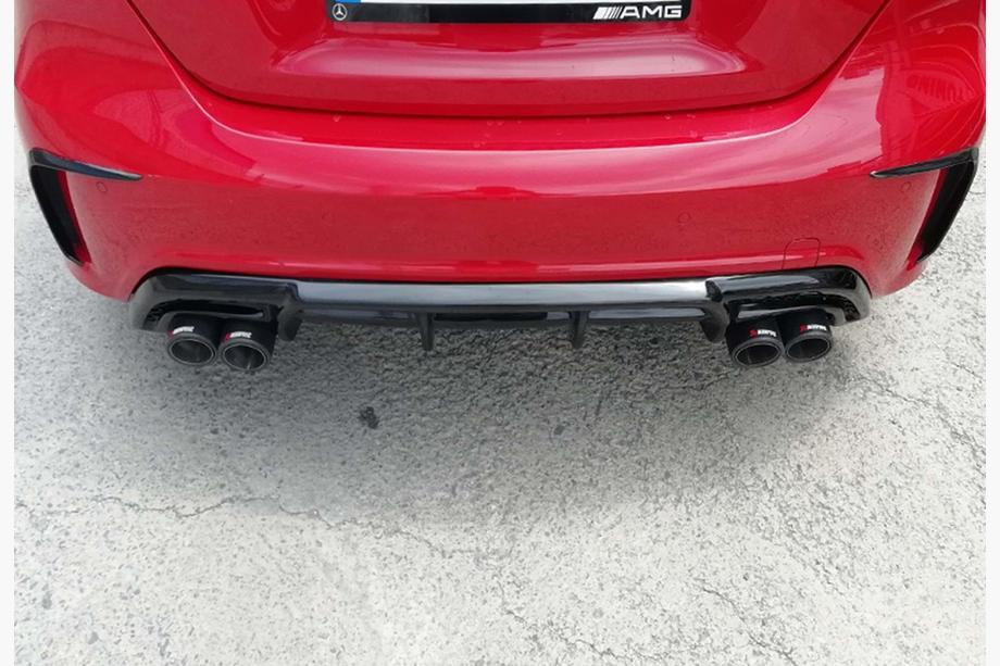 Mercedes A-class W176 2012-2018 Rear Diffuser DPT (2012-2015, for Brabus, Gloss Black) Image