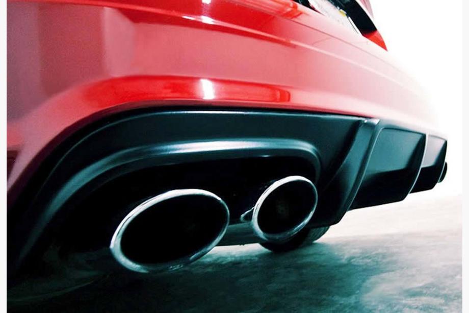 Mercedes C-class W204 2007-2015 Rear Diffuser DPT (2007-2011, for AMG SD, Gloss Black) Image