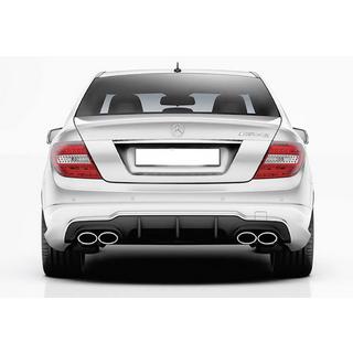 Rear Diffuser DPT (2011-2014, for AMG SD, Gloss Black) Mercedes C-class W204 2007-2015 photo 3
