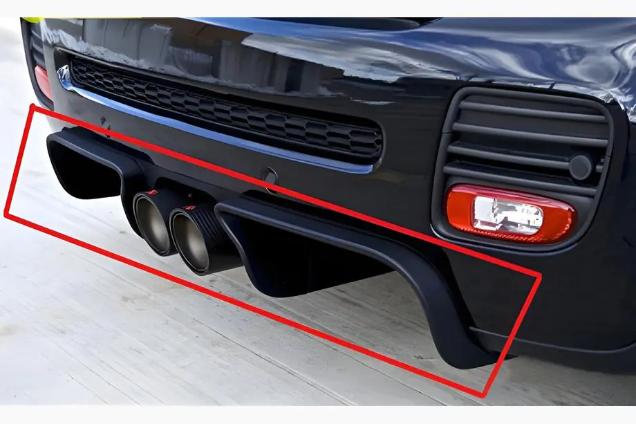 Mini Clubman R55/R56 2007-2014 Rear Diffuser DPT R56 (Gloss Black) Image