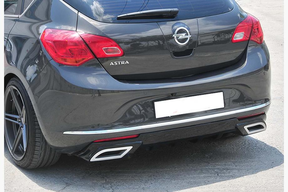Opel Astra J 2009-2015 Rear Diffuser DPT V1 (2012-2015, HB, Gloss Black) Photo 3