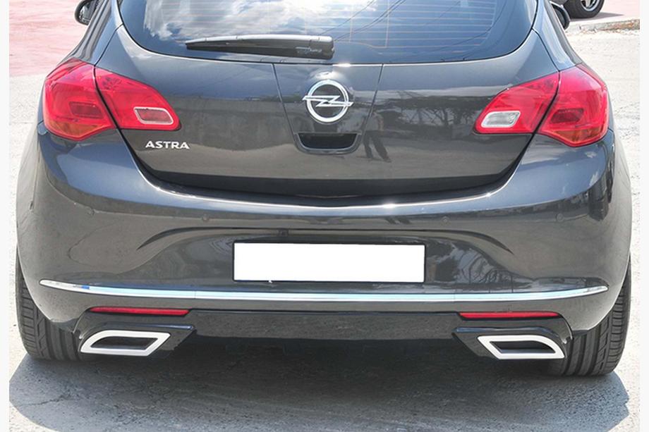 Opel Astra J 2009-2015 Rear Diffuser DPT V1 (2012-2015, HB, Gloss Black) Photo 1
