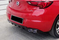 Opel Astra K 2016-2021 Rear Diffuser DPT V-1 (HB, Gloss Black) photo 4