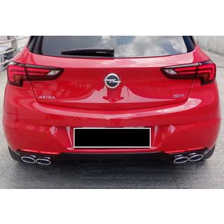 Rear Diffuser DPT V-1 (HB, Gloss Black) Opel Astra K 2016-2021 photo 1