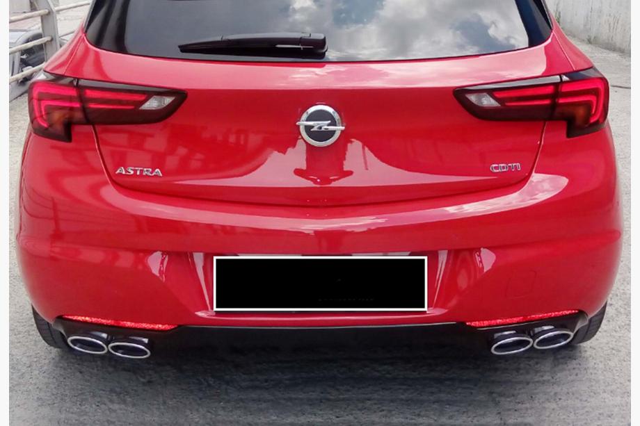 Opel Astra K 2016-2021 Rear Diffuser DPT V-1 (HB, Gloss Black) Image