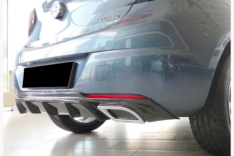 Opel Astra K 2016-2021 Rear Diffuser DPT V-2 (HB, Gloss Black) Image