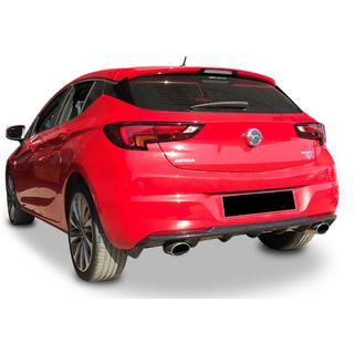 Rear Diffuser DPT V-3 (HB, Gloss Black) Opel Astra K 2016-2021