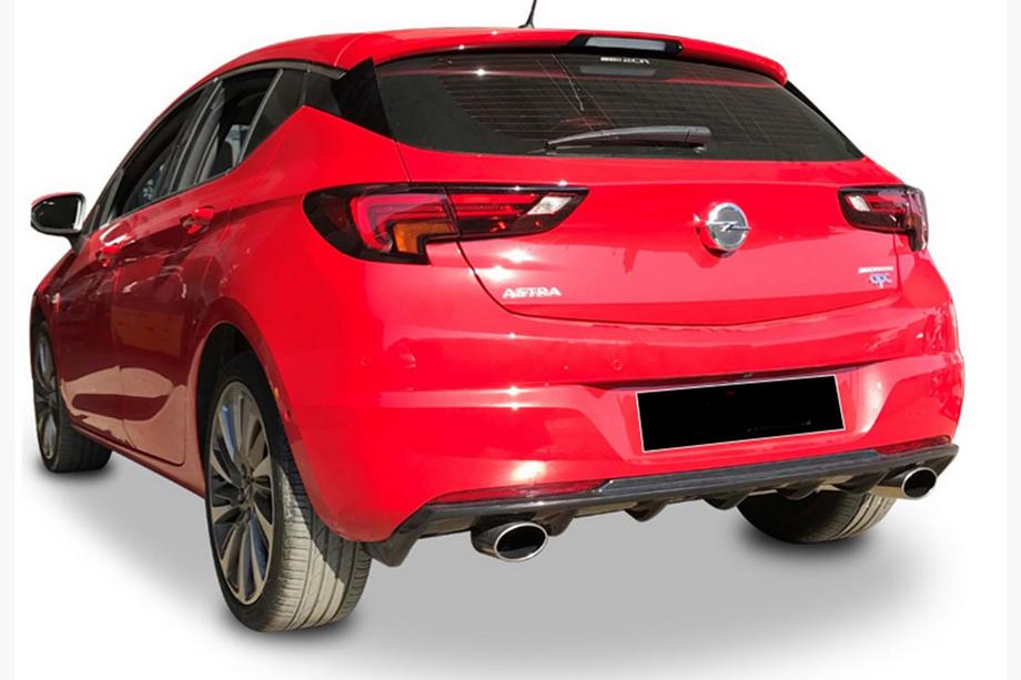 Opel Astra K 2016-2021 Rear Diffuser DPT V-3 (HB, Gloss Black) Image