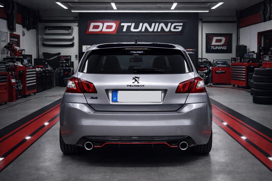 Peugeot 308 2014-2021 Rear Diffuser DPT (HB, Gloss Black) Image