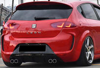 Seat Leon 2005-2012 Rear Diffuser DPT V-1 (2009-2012, Gloss Black) photo 1