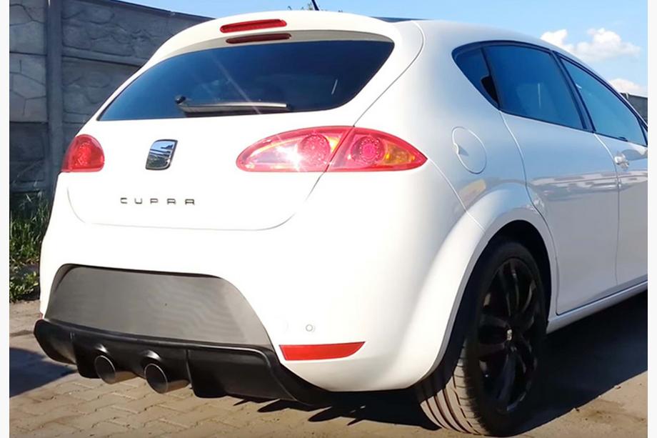 Seat Leon 2005-2012 Rear Diffuser DPT V-2 (2009-2012, Gloss Black) Photo 1
