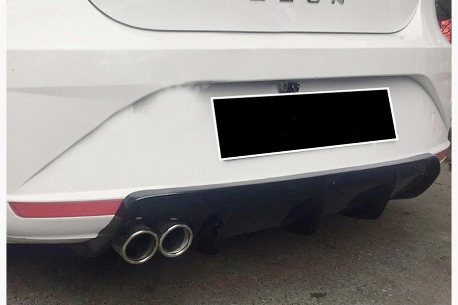 Seat Leon 2005-2012 Rear Diffuser DPT V-3 (2009-2012, Gloss Black) Image
