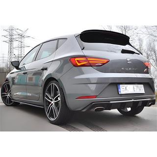 Rear Diffuser DPT V-1 (2017-2020, Gloss Black) Seat Leon 2013-2020