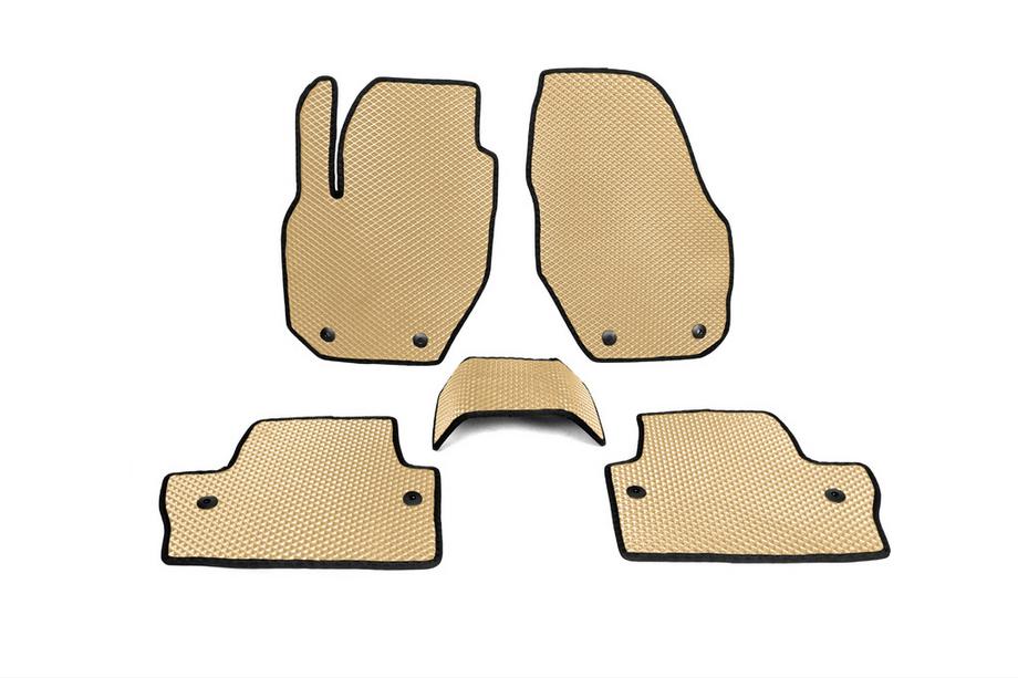 Volvo V60 2011-2018 EVA Floor Mats (Beige) Image