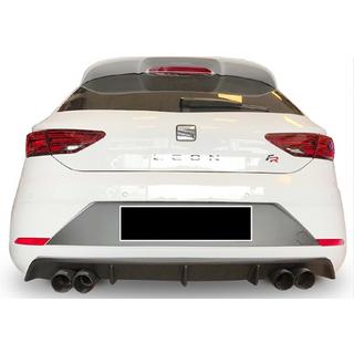 Rear Diffuser DPT V-3 (2017-2020, Gloss Black) Seat Leon 2013-2020