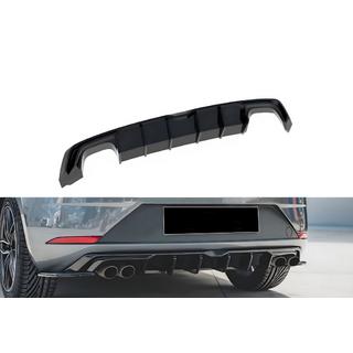 Rear Diffuser DPT V-6 (2017-2020, Gloss Black) Seat Leon 2013-2020