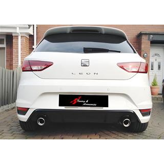 Rear Diffuser DPT V-1 (Gloss Black) Seat Leon 2013-2020