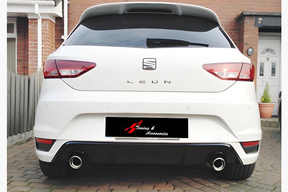 Seat Leon 2013-2020 Rear Diffuser DPT V-1 (Gloss Black) Image