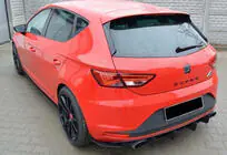 Seat Leon 2013-2020 Rear Diffuser DPT V-6 (2013-2016, Gloss Black) photo 2