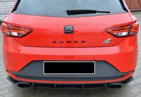 Seat Leon 2013-2020 Rear Diffuser DPT V-6 (2013-2016, Gloss Black) photo 3
