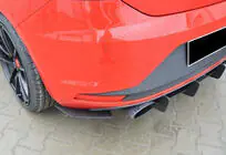 Seat Leon 2013-2020 Rear Diffuser DPT V-6 (2013-2016, Gloss Black) photo 4