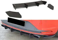 Seat Leon 2013-2020 Rear Diffuser DPT V-6 (2013-2016, Gloss Black) photo 1