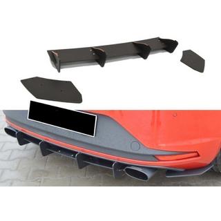 Rear Diffuser DPT V-6 (2013-2016, Gloss Black) Seat Leon 2013-2020 photo 1