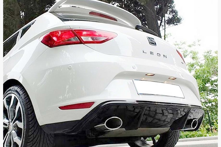 Seat Leon 2013-2020 Rear Diffuser DPT V-7 (2013-2016, Gloss Black) Image