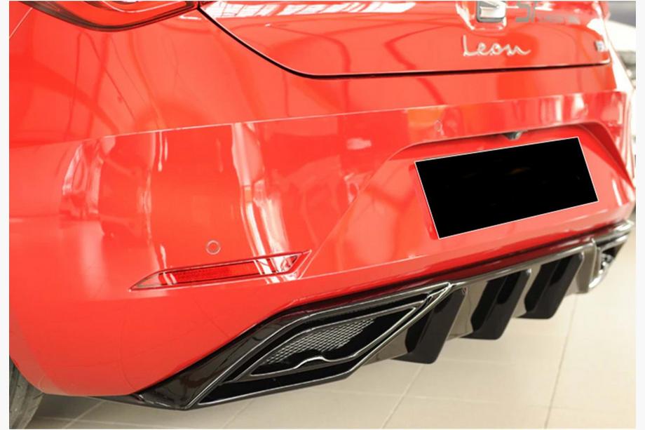 Seat Leon 2020- Rear Diffuser DPT V-2 (Gloss Black) Image