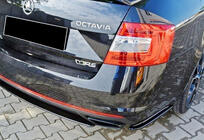 Skoda Octavia III A7 2013-2019 Rear diffuser DPT V-1 (LB/SW, gloss black) photo 2