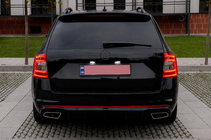Skoda Octavia III A7 2013-2019 Rear diffuser DPT V-2 (LB/SW, gloss black) photo 3