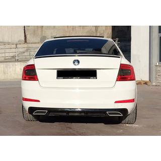 Rear Diffuser DPT V-4 (LB, Gloss Black) Skoda Octavia III A7 2013-2019 photo 1