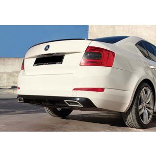 Rear Diffuser DPT V-4 (LB, Gloss Black) Skoda Octavia III A7 2013-2019 photo 2