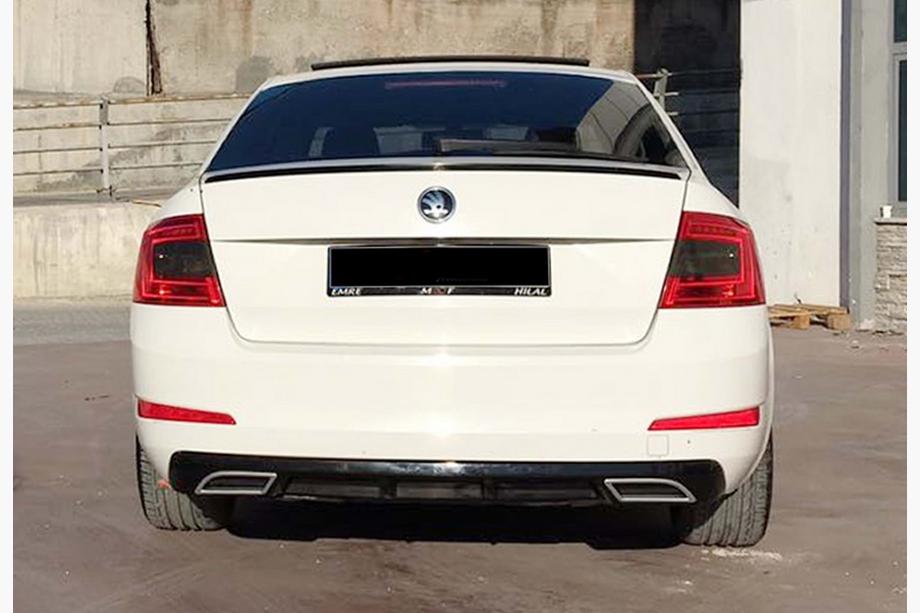Skoda Octavia III A7 2013-2019 Rear Diffuser DPT V-4 (LB, Gloss Black) Image