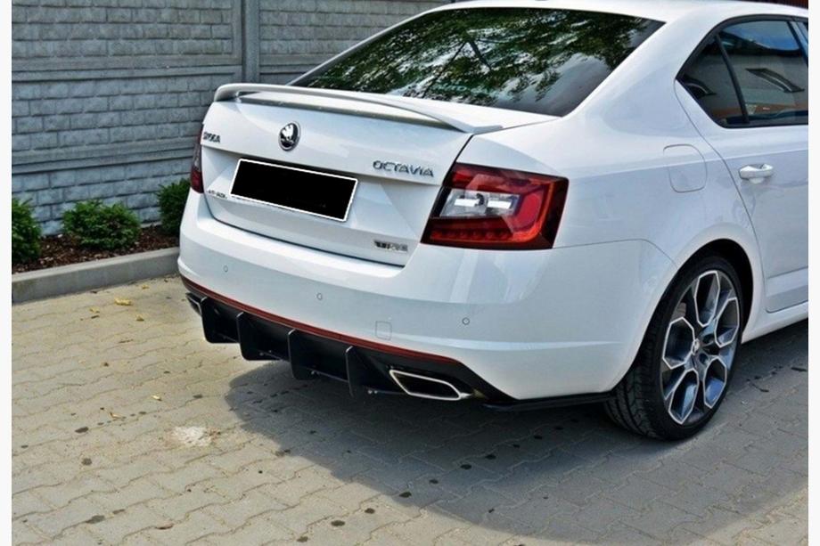 Skoda Octavia III A7 2013-2019 Rear diffuser DPT V-5 (LB, matte black) Photo 2