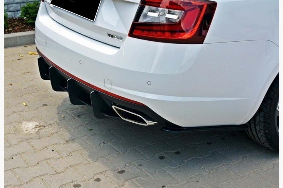 Skoda Octavia III A7 2013-2019 Rear diffuser DPT V-5 (LB, matte black) Photo 3