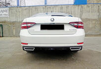 Skoda Superb 2015-2024 Rear Diffuser DPT V-2 (Gloss Black) photo 1