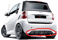 Smart 2014- Rear Diffuser DPT (Gloss Black) photo 1