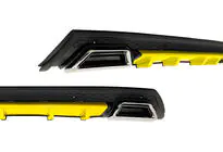 Universal Rear Diffuser DPT V-10 (ABS) (Yellow+Black Gloss) photo 1