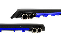 Universal Rear Diffuser DPT V-11 (ABS) (Blue + Gloss Black) photo 1