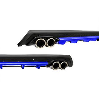 Universal Rear Diffuser DPT V-11 (ABS) (Blue + Gloss Black)