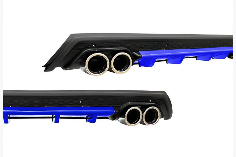 Universal Rear Diffuser DPT V-11 (ABS) (Blue + Gloss Black) Image