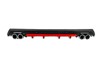 Universal Rear Diffuser DPT V-13 (ABS) (Red+Black Gloss) photo 1