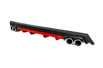 Universal Rear Diffuser DPT V-13 (ABS) (Red+Black Gloss) photo 2