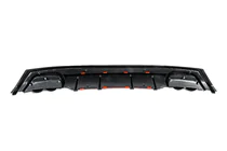 Universal Rear Diffuser DPT V-13 (ABS) (Red+Black Gloss) photo 5
